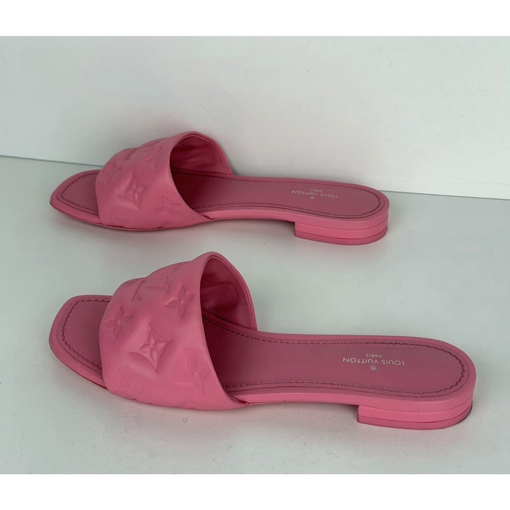 Louis Vuitton Revival Flat Mules in Embossed Pink Leather 36EU (6 US) 2020 - Picture 6 of 14